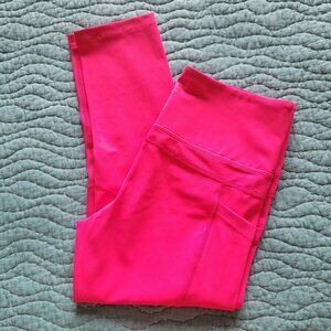 Zyia Active Womens Party Pink Light N Tight Mid Rise Pocket Capri